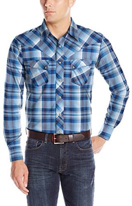 Wrangler Men's Western Long Sleeve Woven Snap Jean Shirt