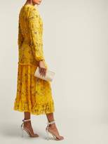 Thumbnail for your product : Saloni Devon Sequinned Silk Georgette Dress - Womens - Yellow