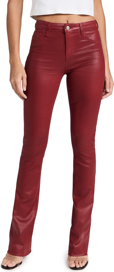 L'Agence Ruth High Rise Straight Raw Hem Jeans