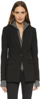 Thumbnail for your product : Veronica Beard Long & Lean Jacket with Melange Uptown Dickey