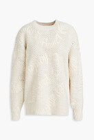 Thumbnail for your product : Zimmermann Embroidered cotton, wool and cashmere-blend sweater