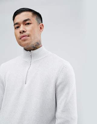 ASOS DESIGN Midweight Sweater In Icy Gray