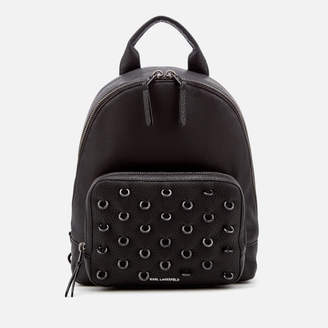 Karl Lagerfeld Paris Women's K/Piercing Backpack Black/Black