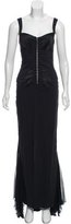 Thumbnail for your product : Just Cavalli Silk Panel Maxi Dress