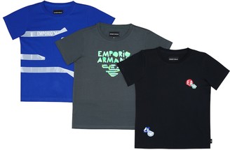 Emporio Armani Kids Set of 3 cotton T-shirts