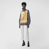 Thumbnail for your product : Burberry Archive Scarf Print Panel Wool Turtleneck Sweater