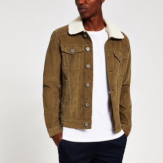 river island borg collar jacket