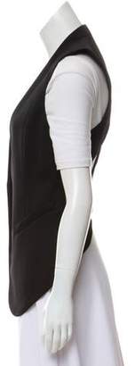 Helmut Lang High-Low Wool Vest Black High-Low Wool Vest