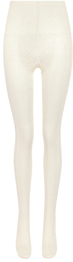cream cable knit tights womens
