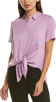 Thumbnail for your product : Theory Hekanina 2 Silk-Blend Top