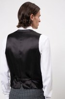 Thumbnail for your product : HUGO BOSS Extra-slim-fit checked waistcoat in a wool blend