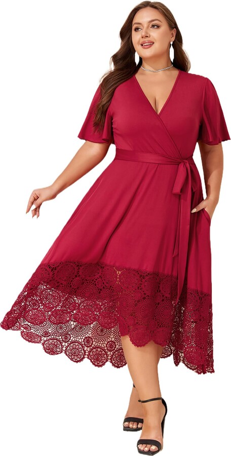 Rixo Antoinette Nordstrom Rixo Plus Size Lace Dress Red ShopStyle UK