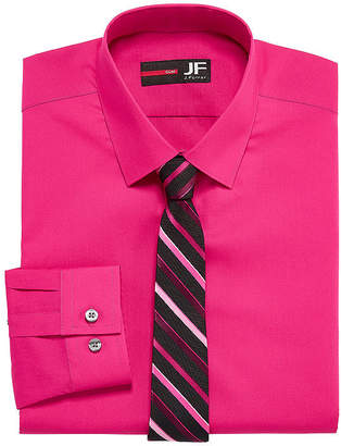 Jf J.Ferrar JF Long-Sleeve Easy-Care Dress Shirt and Tie Set