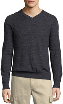 Thumbnail for your product : Vince Men's Seamed Wool/Linen V-Neck Sweater