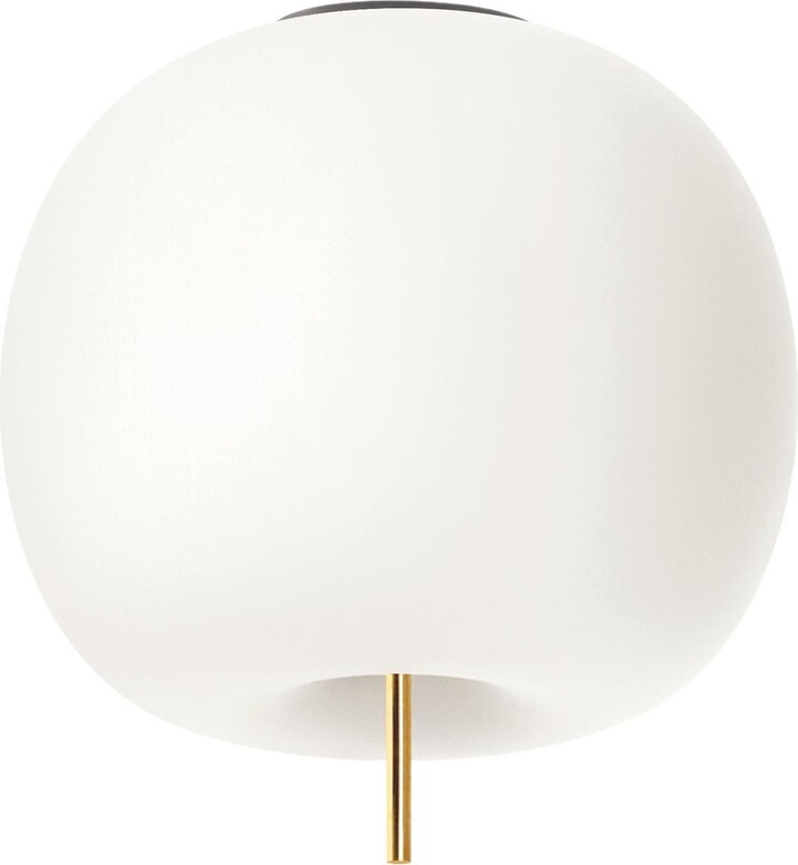 Large 'kushi Xl' Opaline Glass And Brass Ceiling Lamp For Kdln