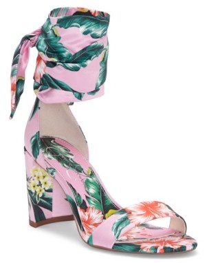 light pink block heels