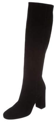 Saint Laurent Suede Knee-High Boots