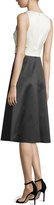 Thumbnail for your product : Cynthia Rowley Sleeveless Colorblock Dress W/Cutouts, Off White/Black