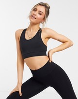Thumbnail for your product : Only Play mesh sports bra in black
