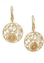 Thumbnail for your product : Roberto Coin Mauresque Diamond & 18K Yellow Gold Circle Swirl Earrings