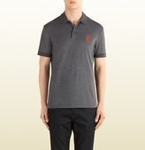 Thumbnail for your product : Gucci Dark Blue Cotton Blend Polo Shirt