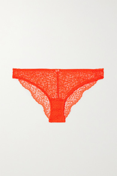 orange lace underwear