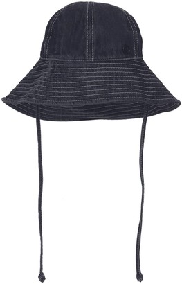 Maison Michel Julianne Cotton Denim Hat