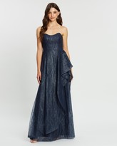 Thumbnail for your product : Bariano Clio Scoop Glitter Tulle Ballgown