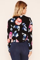 Thumbnail for your product : Forever 21 Floral Open-Front Blazer