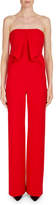 Thumbnail for your product : Roland Mouret Strapless Wide-Leg Jumpsuit with Golden Zip