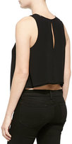 Thumbnail for your product : Alexander Wang T by Sleeveless Top W/ Raw Edge Hem