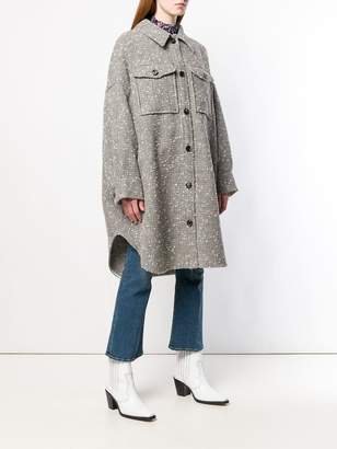 Etoile Isabel Marant oversized bobbled check coat