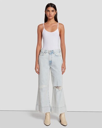 7 For All Mankind Ultra High Rise Cropped Jo in Rainy Blue