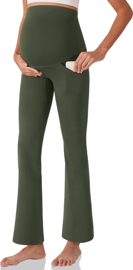 POSHDIVAH Women's Maternity Work Pants Yoga Lounge Stretchy