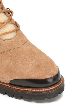 Australia Luxe Collective Shearling-trimmed Suede Ankle Boots