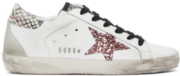 golden goose sneakers silver glitter