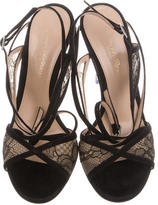 Thumbnail for your product : Gianvito Rossi Lace Crossover Sandals