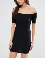 Thumbnail for your product : Noisy May Off The Shoulder Ribbed Dress