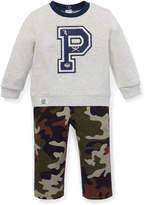 Thumbnail for your product : Ralph Lauren Childrenswear Logo Sweatshirt w/ Camo Pants, Size 6-24 Months