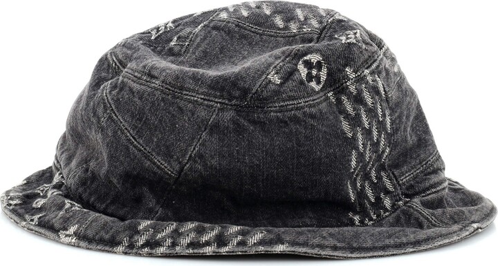 Louis Vuitton Reversible Bucket Hat Distorted Damier Cotton Black 2180224