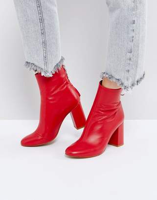 ASOS Edition Leather Zip Ankle Boots