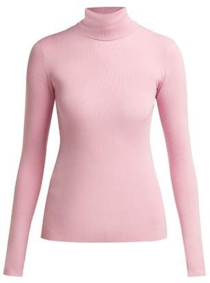 Joseph Roll Neck Silk Blend Sweater - Womens - Light Pink