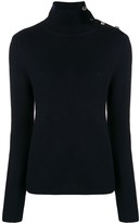 Thumbnail for your product : RED Valentino Buttoned Funnel Neck Jumper