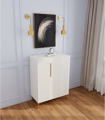 Orren Ellis Modern Sideboard Cabinet With Gold Handles For Kitchen, Dining Room Furniture Organizer