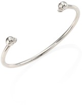 Thumbnail for your product : Alexander McQueen Skull & Swarovski Crystal Silvertone Thin Bangle Bracelet