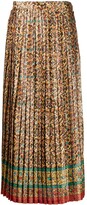 Thumbnail for your product : Yves Saint Laurent Pre-Owned 1970s Floral Print Pleated Skirt