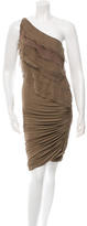 Thumbnail for your product : J. Mendel Silk One-Shoulder Dress w/ Tags