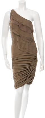 J. Mendel Silk One-Shoulder Dress w/ Tags