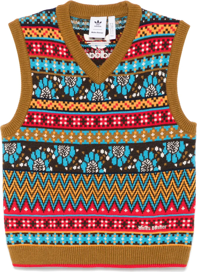 adidas x Wales Bonner intarsia-knit vest