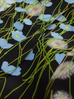 Thumbnail for your product : BERNADETTE Buttercupfield Floral Silk Crepe-de-chine Robe - Black